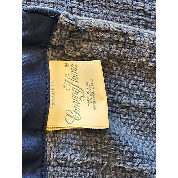 Twin Size Blue Throw Blanket, Coming Home 100% Cotton Made in USA, 64" x 96" - Picture 2 of 3